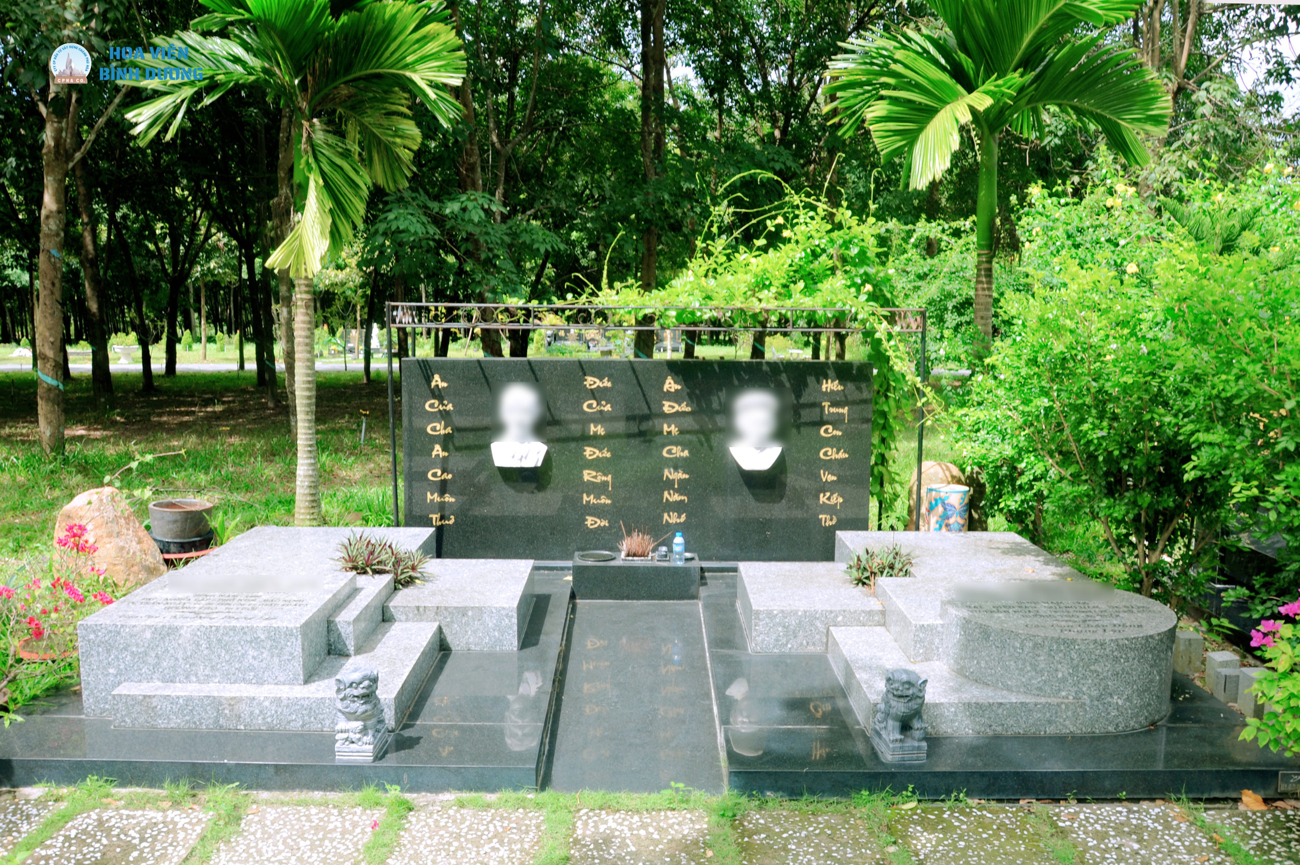 Mẫy mộ đôi xây đẹp đơn giản 3